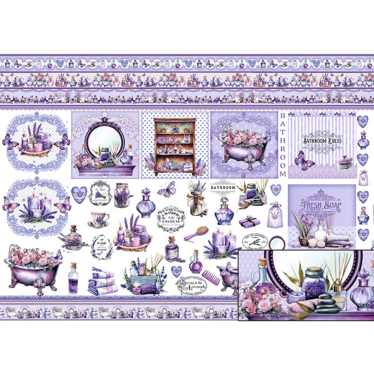 Papel Seda Litoarte PSL-023 Lavanda 67,5x46cm - Palácio da Arte
