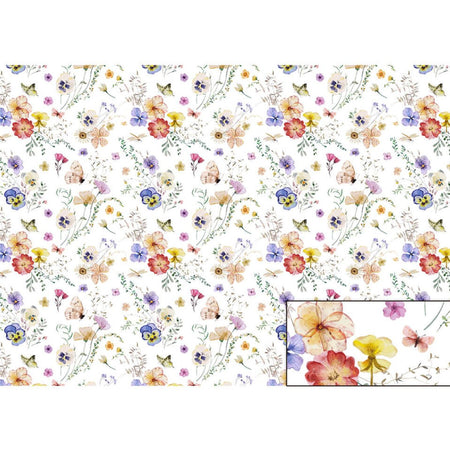 Papel Seda Litoarte PSL-025 Delicadeza em Flores 67,5x46cm - Palácio da Arte