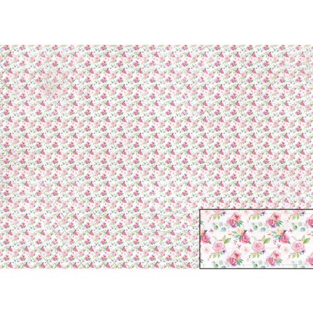 Papel Seda Litoarte PSL-027 Mini Rosas 67,5x46cm - Palácio da Arte