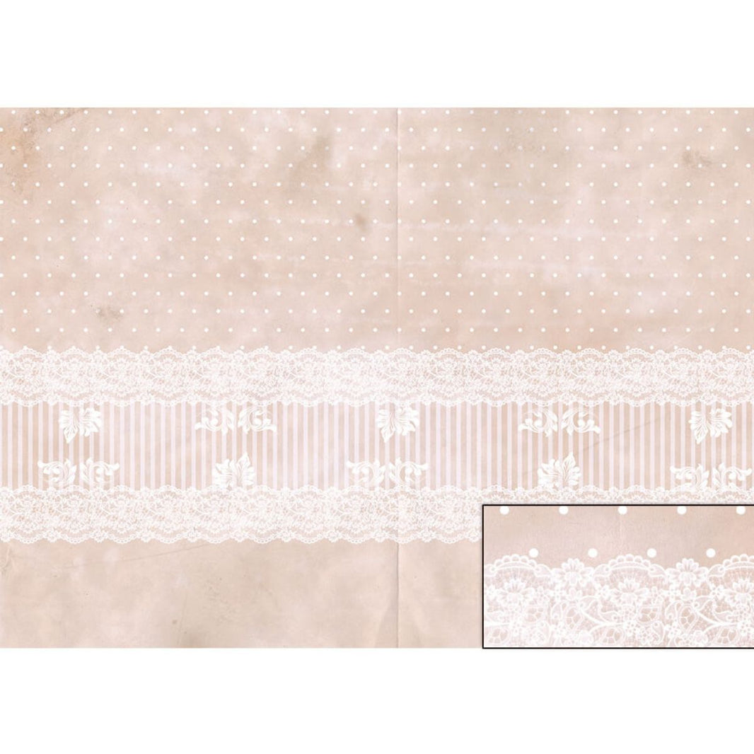 Papel Seda Litoarte PSL-036 Poá Fundo Bege 67,5x46cm - Palácio da Arte