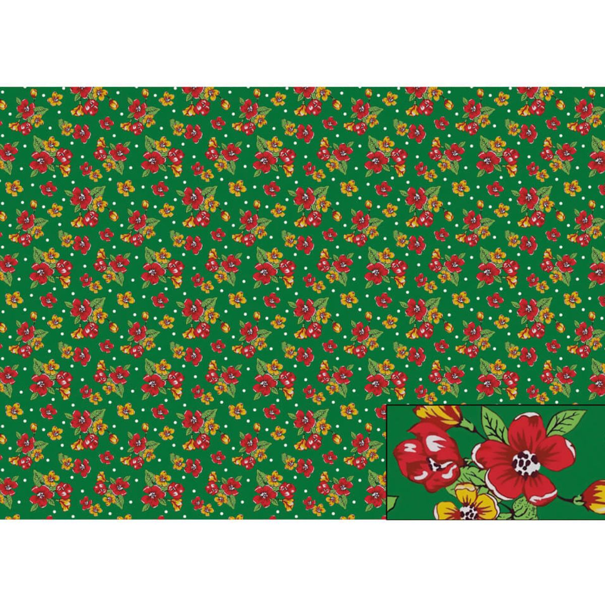 Papel Seda Litoarte PSL-048 Chita Fundo Verde 67,5x46cm - Palácio da Arte