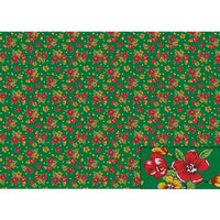 Papel Seda Litoarte PSL-048 Chita Fundo Verde 67,5x46cm - Palácio da Arte