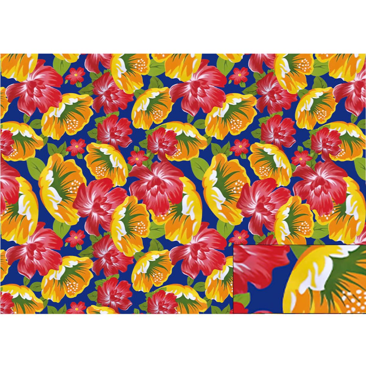 Papel Seda Litoarte PSL-049 Chita Floral Papoulas 67,5x46cm - Palácio da Arte