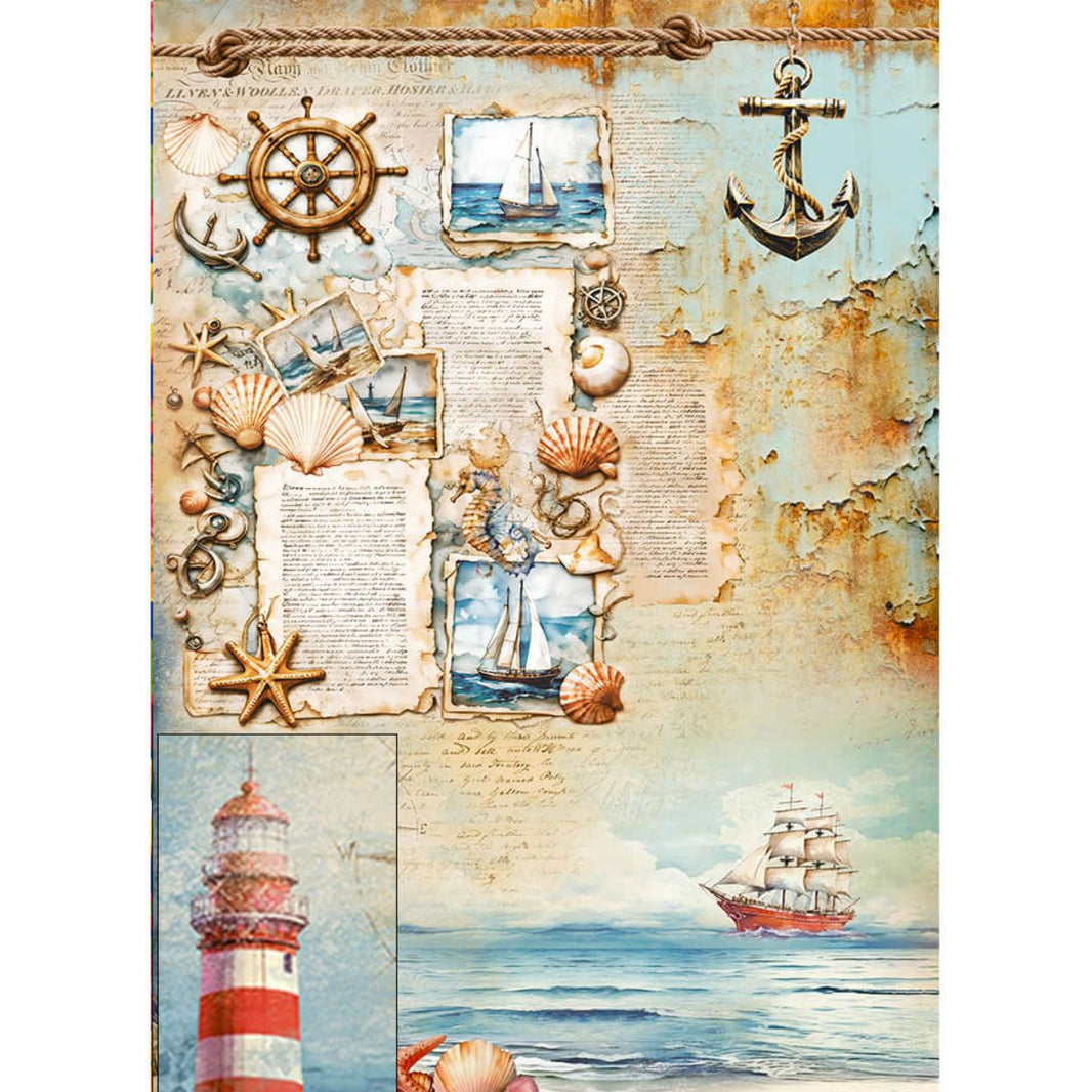 Papel Seda Litoarte PSL-050 Mar Doce Lar 67,5x46cm - Palácio da Arte