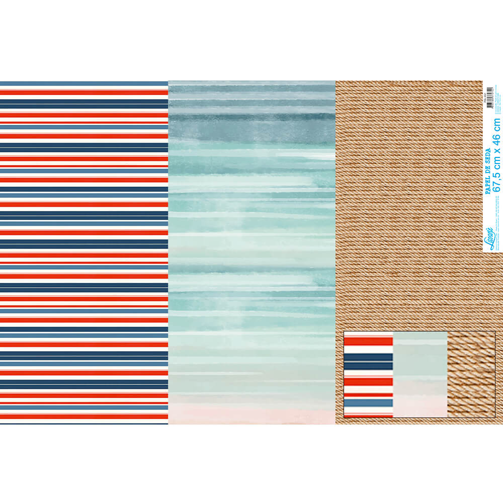 Papel Seda Litoarte PSL-051 Mar Doce Lar Texturas 67,5x46cm - Palácio da Arte