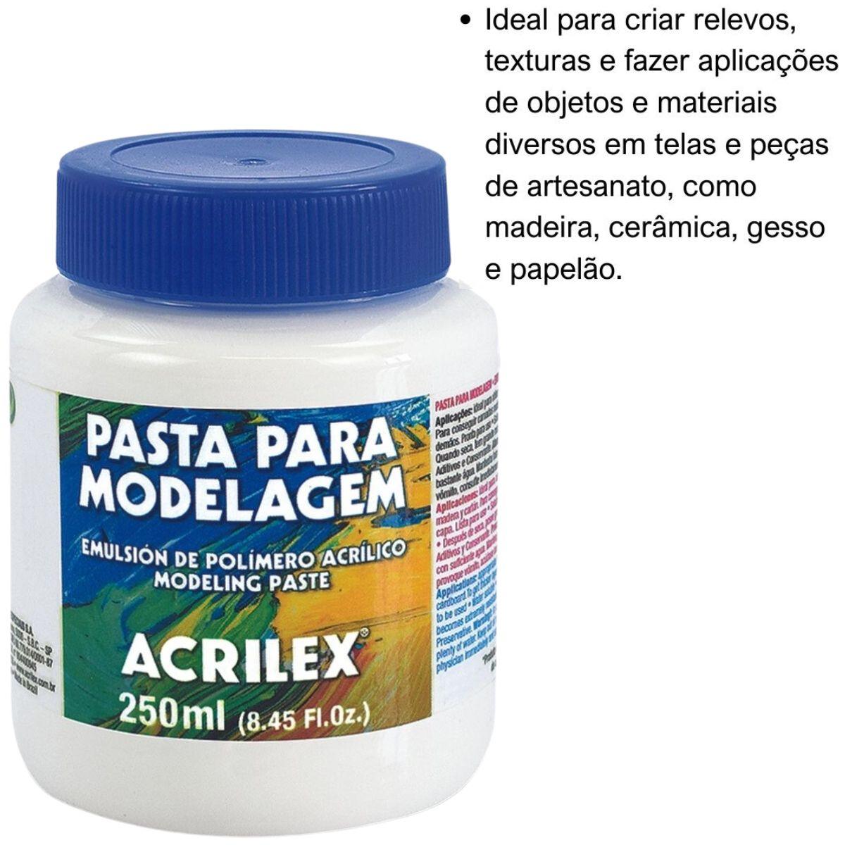 Pasta para Modelagem Acrilex 250ml - Palácio da Arte