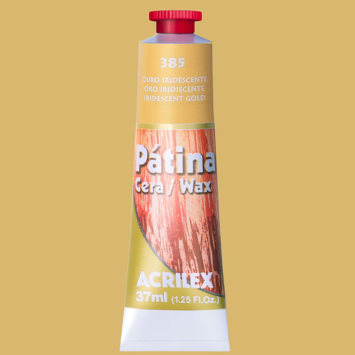 Pátina Acrilex em Cera Natural 37ml Efeito de Envelhecimento - Palácio da Arte