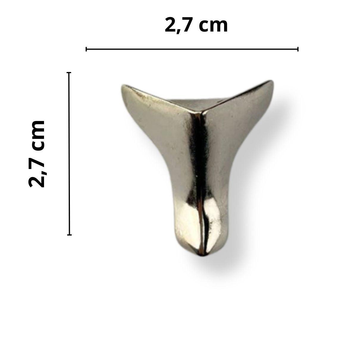 Pezinho Águia em Metal Niquel 2,7x2,7cm Kit com 4 peças - Palácio da Arte