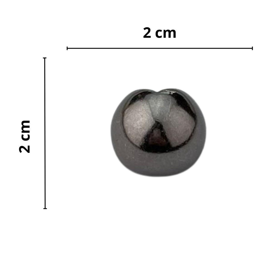 Pezinho Bola em Metal Grafite 2x2cm Kit com 4 peças - Palácio da Arte