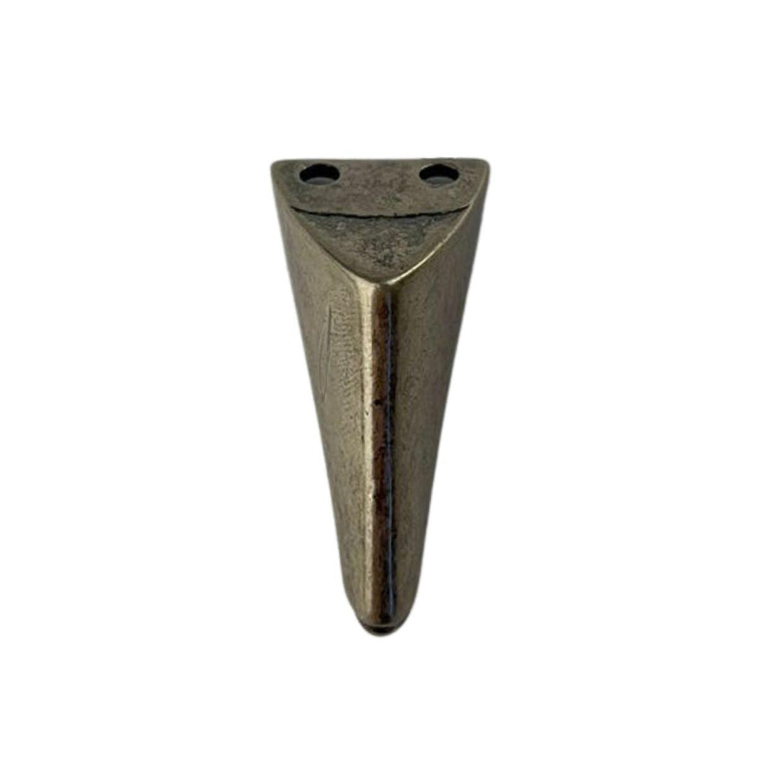 Pezinho Cantoneira Arredondado em Metal Prata Velha 1,7x3,7cm Kit com 4 peças - Palácio da Arte