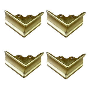 Pezinho Cantoneira Ovalada em Metal Dourado 2,6x2,6cm Kit com 4 Peças - Palácio da Arte