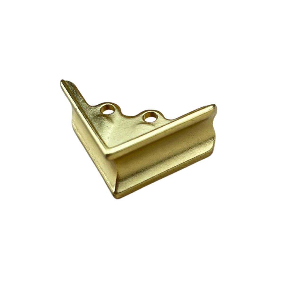 Pezinho Cantoneira Ovalada em Metal Dourado 2,6x2,6cm Kit com 4 Peças - Palácio da Arte