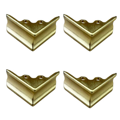 Pezinho Cantoneira Ovalada em Metal Dourado 2,6x2,6cm Kit com 4 Peças - Palácio da Arte