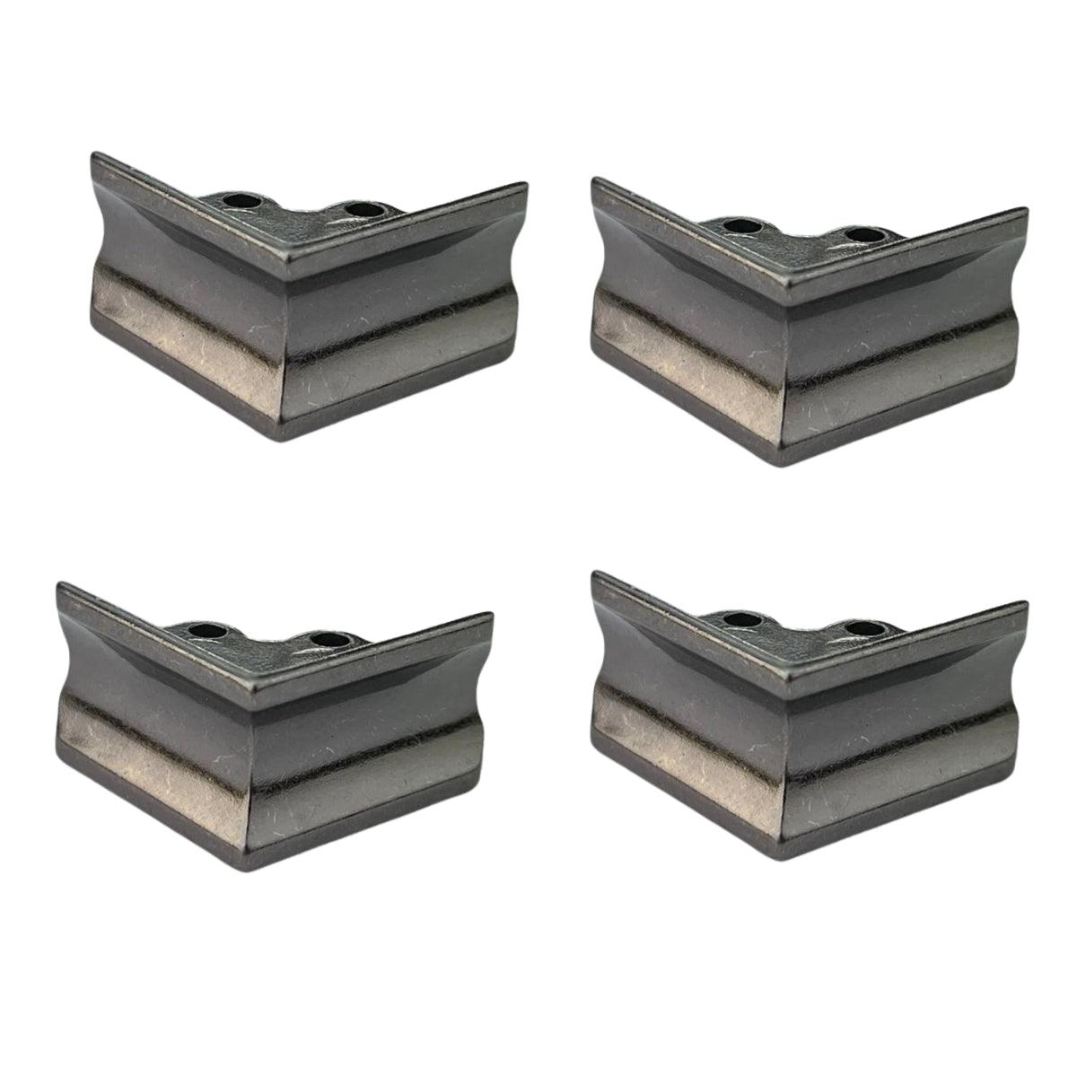Pezinho Cantoneira Ovalada em Metal Grafite 2,6x2,6cm Kit com 4 peças - Palácio da Arte