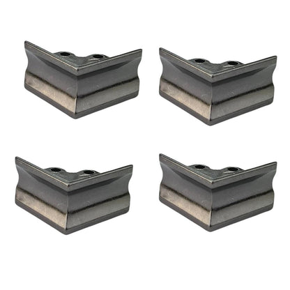 Pezinho Cantoneira Ovalada em Metal Grafite 2,6x2,6cm Kit com 4 peças - Palácio da Arte