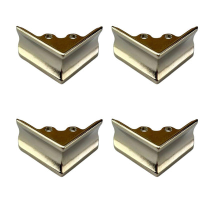 Pezinho Cantoneira Ovalada em Metal Niquel 2,6x2,6cm Kit com 4 peças - Palácio da Arte