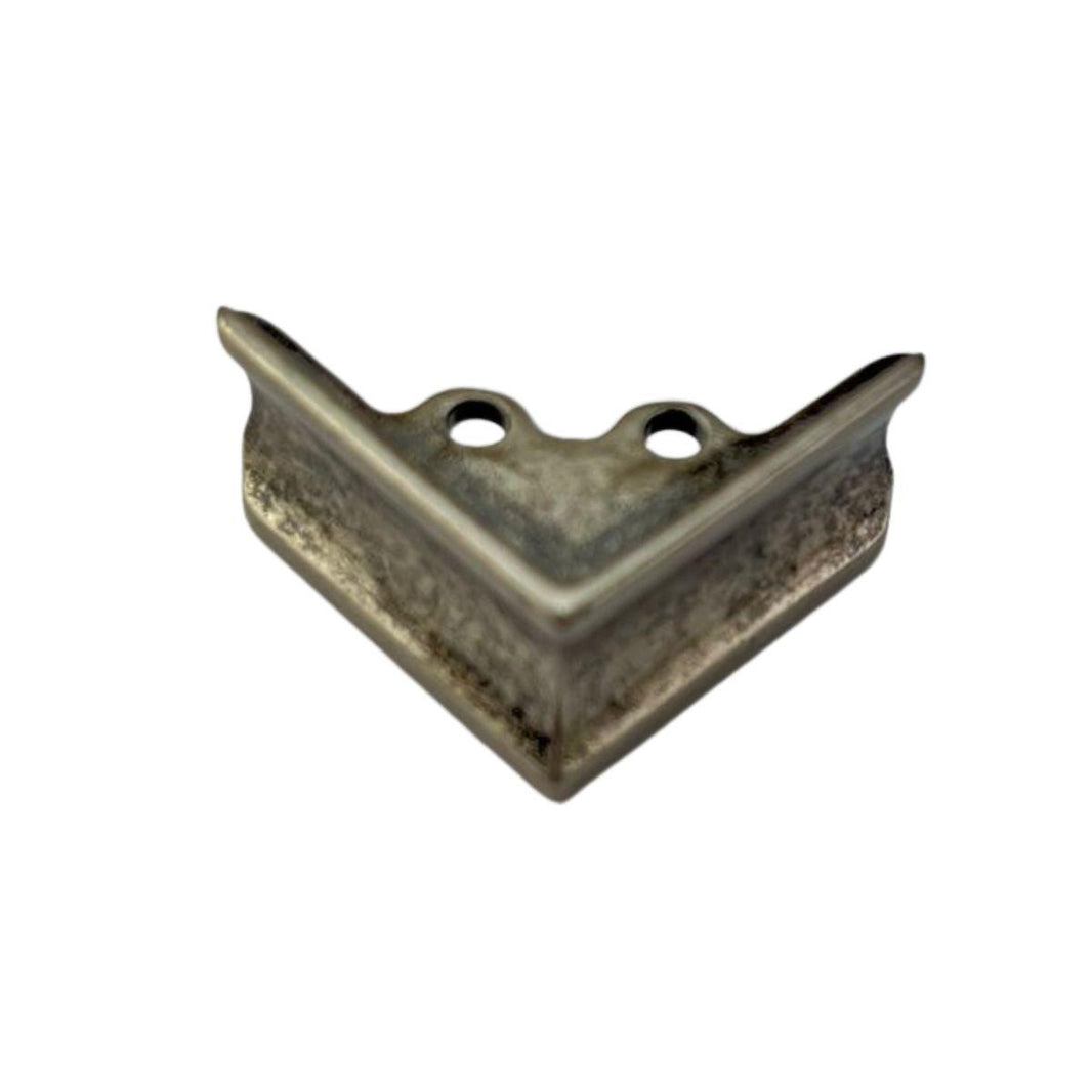 Pezinho Cantoneira Ovalada em Metal Prata Velho 2,6x2,6cm Kit com 4 peças - Palácio da Arte