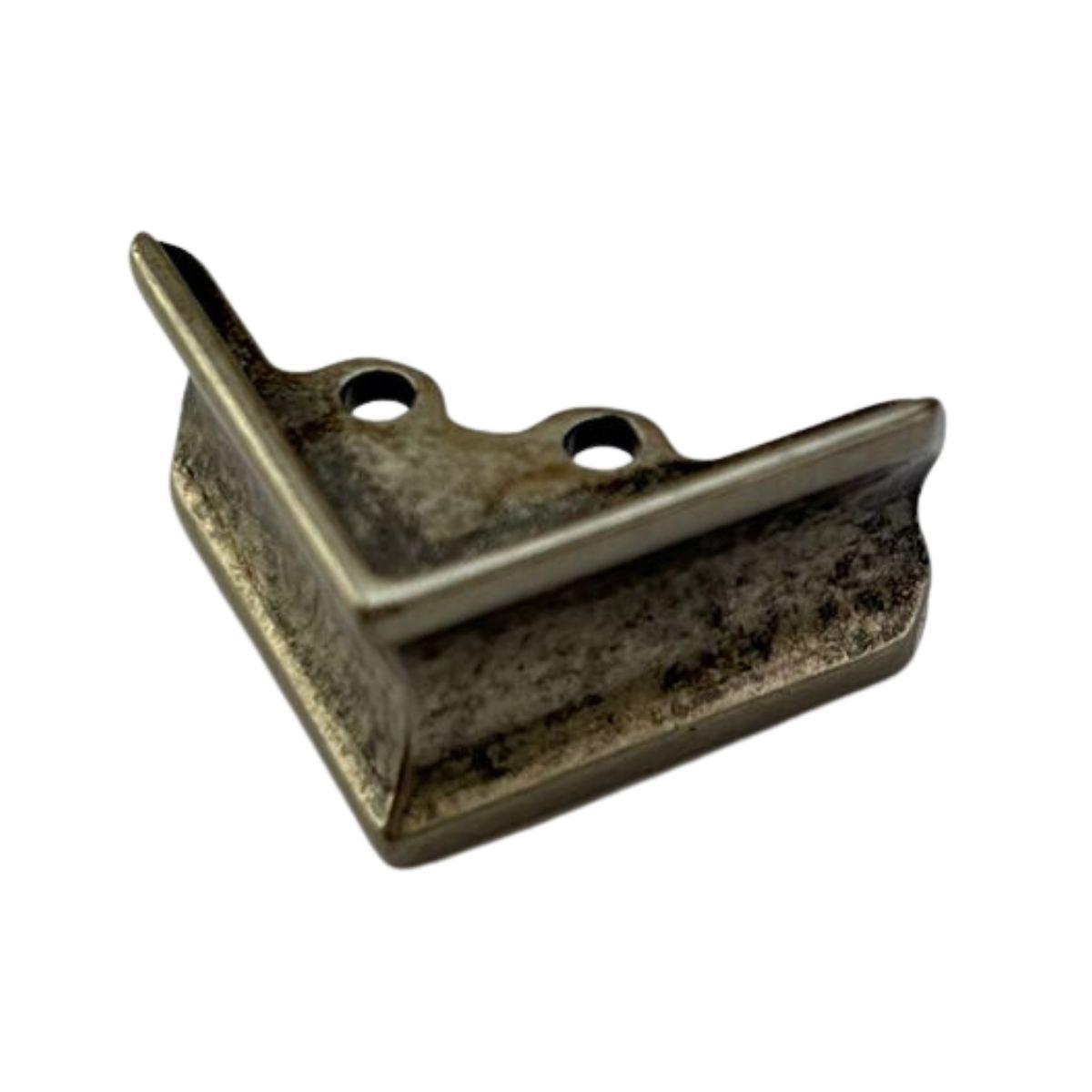 Pezinho Cantoneira Ovalada em Metal Prata Velho 2,6x2,6cm Kit com 4 peças - Palácio da Arte