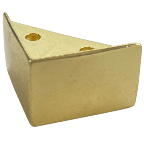 Pezinho Cantoneira Reta em Metal Dourado 2,1x2,1cm Kit com 4 peças - Palácio da Arte