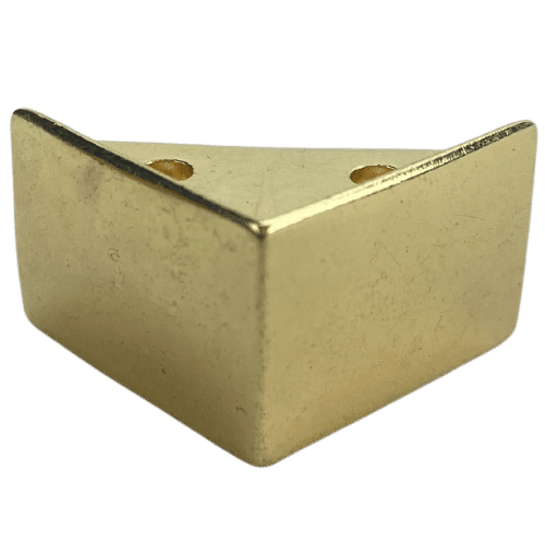 Pezinho Cantoneira Reta em Metal Dourado 2,1x2,1cm Kit com 4 peças - Palácio da Arte