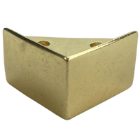 Pezinho Cantoneira Reta em Metal Dourado 2,1x2,1cm Kit com 4 peças - Palácio da Arte