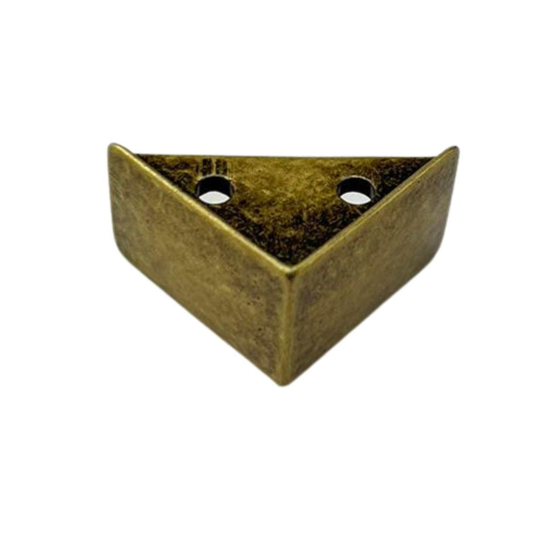 Pezinho Cantoneira Reta em Metal Ouro Velho 2,1x2,1cm Kit com 4 peças - Palácio da Arte