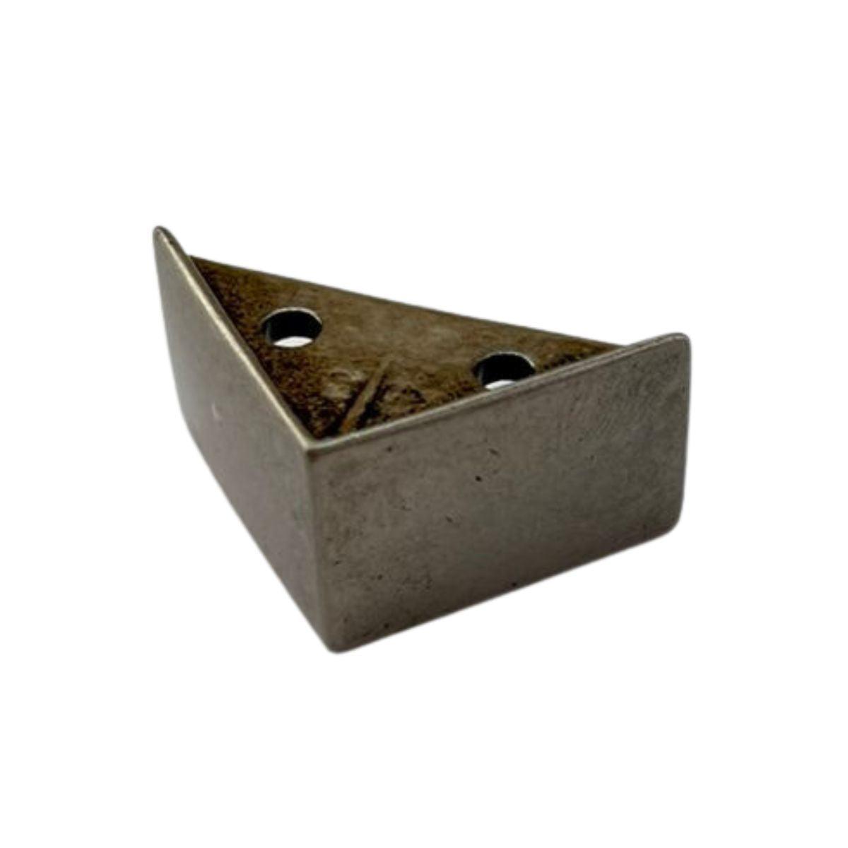 Pezinho Cantoneira Reta em Metal Prata Velho 2,1x2,1cm Kit com 4 peças - Palácio da Arte