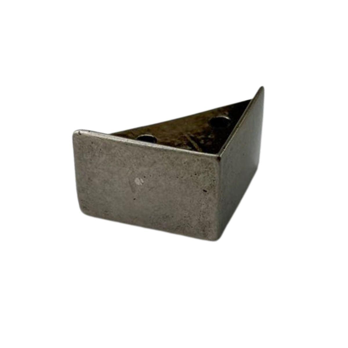Pezinho Cantoneira Reta em Metal Prata Velho 2,1x2,1cm Kit com 4 peças - Palácio da Arte