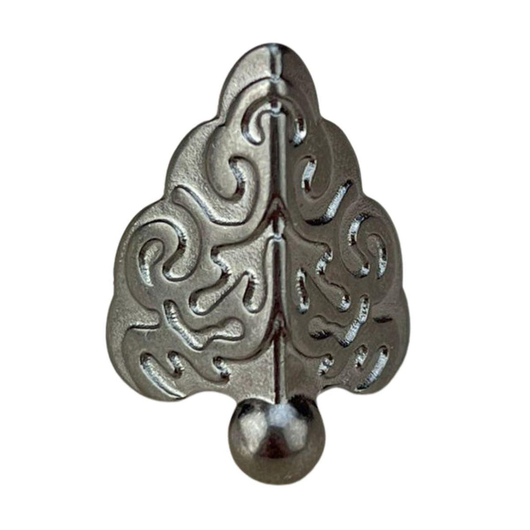 Pezinho Cantoneira Romano em Metal Niquel G 3x4cm Kit com 4 peças - Palácio da Arte