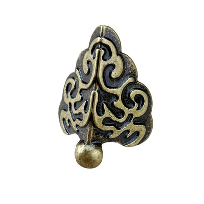 Pezinho Cantoneira Romano em Metal Ouro Velho P 2,8x2,2cm Kit com 4 peças - Palácio da Arte