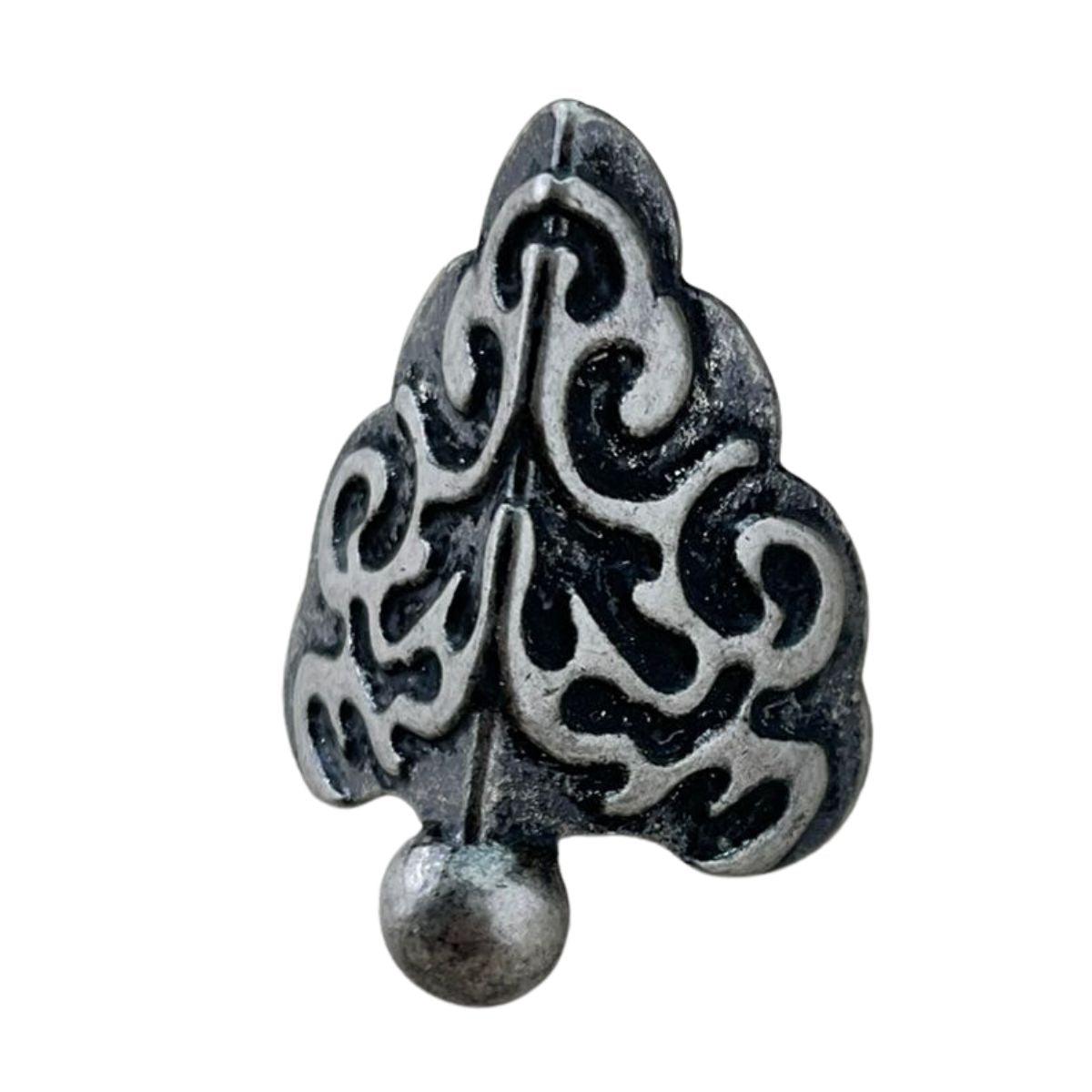 Pezinho Cantoneira Romano em Metal Prata Velha G 3x4cm Kit com 4 peças - Palácio da Arte