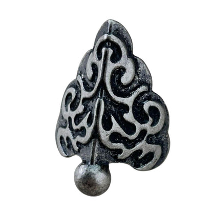 Pezinho Cantoneira Romano em Metal Prata Velha G 3x4cm Kit com 4 peças - Palácio da Arte