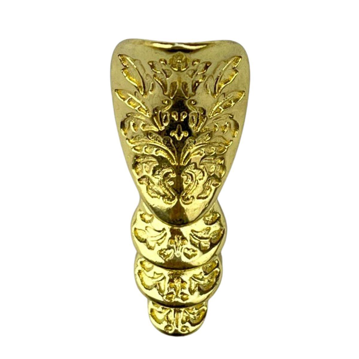 Pezinho Egípcio Bota em Metal Dourado 1,8x4,5cm Kit com 4 peças - Palácio da Arte