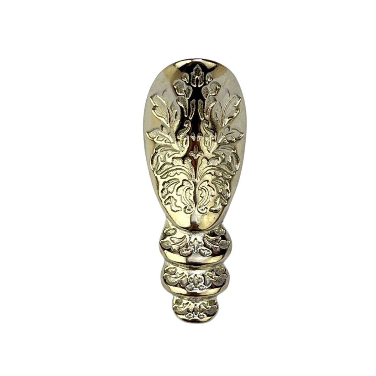 Pezinho Egípcio Bota em Metal Niquel 1,8x4,5cm Kit com 4 peças - Palácio da Arte