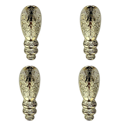 Pezinho Egípcio Bota em Metal Niquel 1,8x4,5cm Kit com 4 peças - Palácio da Arte