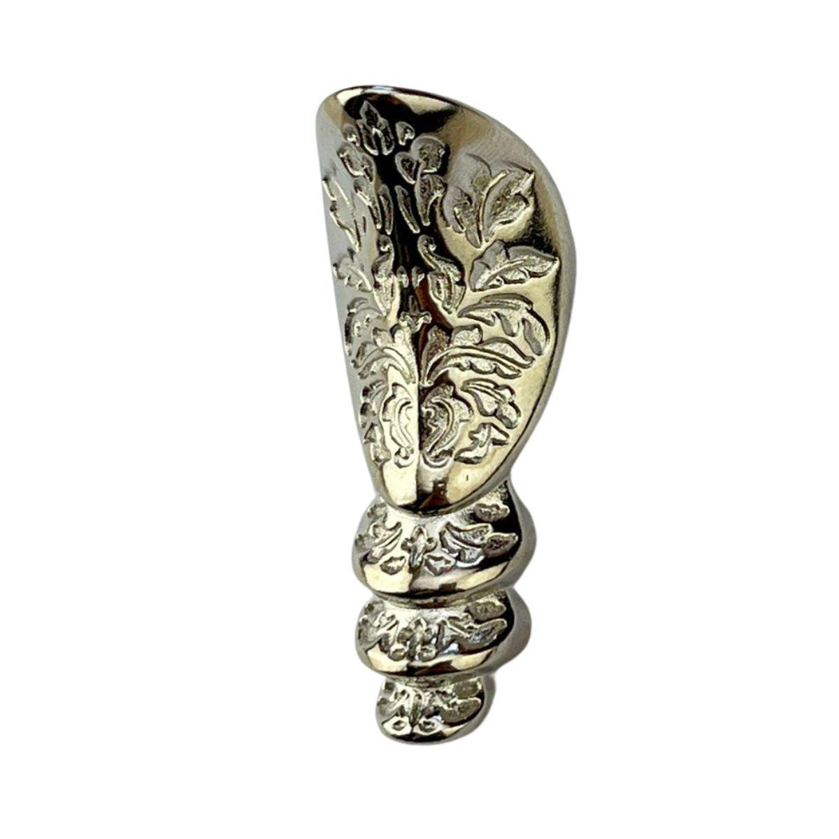 Pezinho Egípcio Bota em Metal Niquel 1,8x4,5cm Kit com 4 peças - Palácio da Arte
