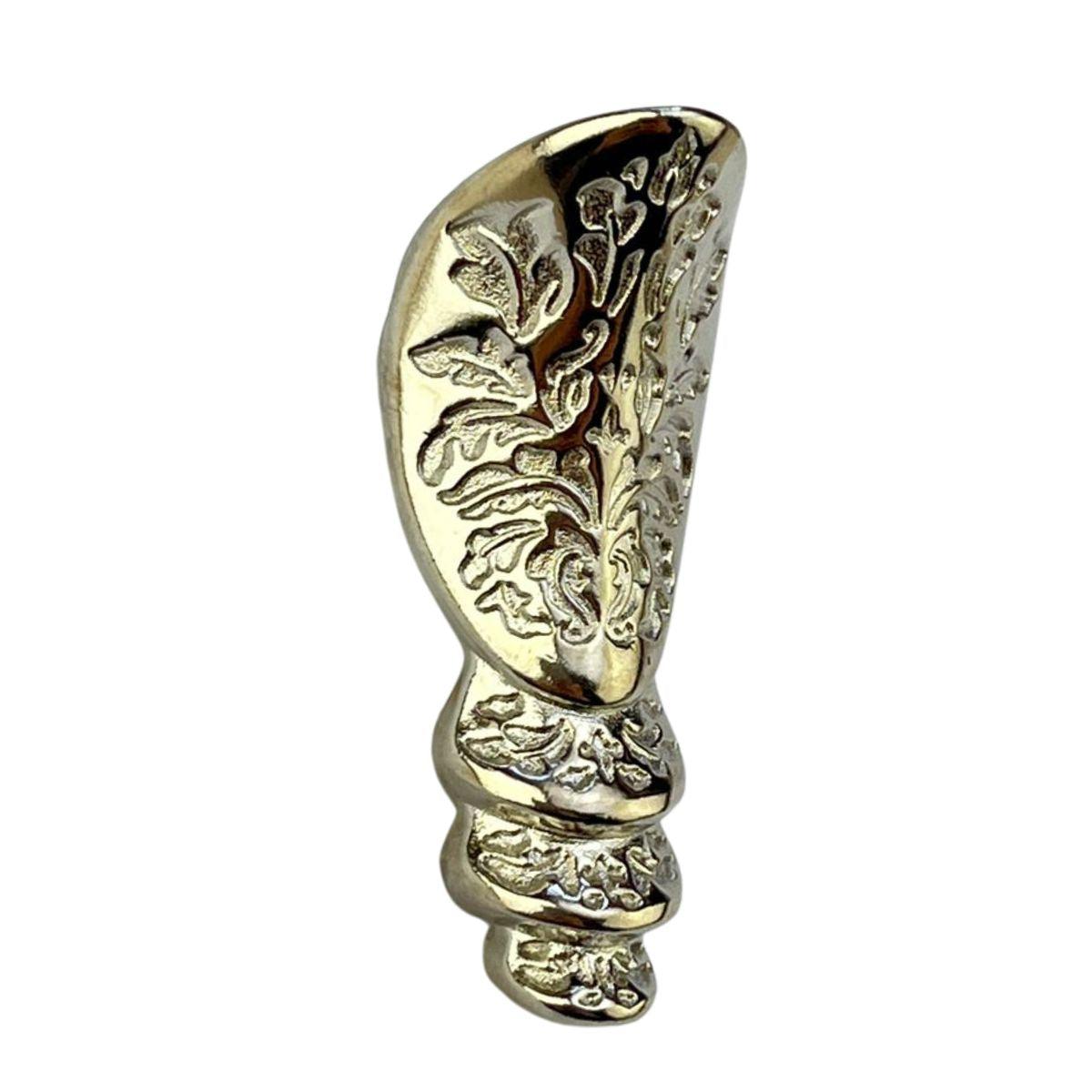 Pezinho Egípcio Bota em Metal Niquel 1,8x4,5cm Kit com 4 peças - Palácio da Arte
