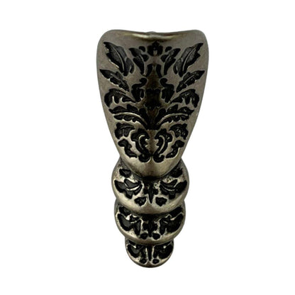 Pezinho Egípcio Bota em Metal Prata Velho 1,8x4,5cm Kit com 4 Peças - Palácio da Arte