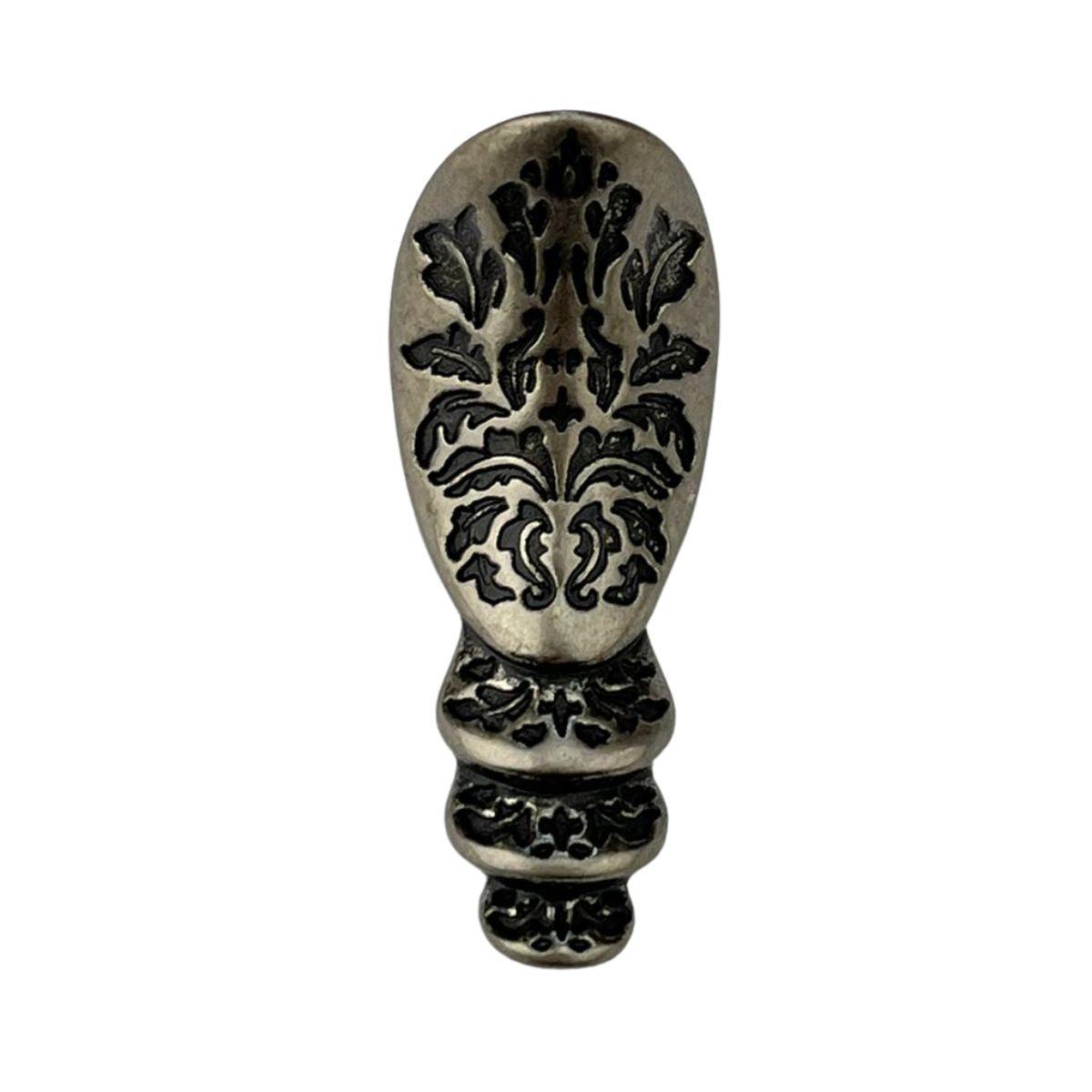 Pezinho Egípcio Bota em Metal Prata Velho 1,8x4,5cm Kit com 4 Peças - Palácio da Arte