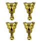 Pezinho Espelho Real em Metal Dourado 1,8x3,6cm Kit com 4 peças - Palácio da Arte