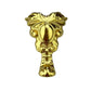 Pezinho Espelho Real em Metal Dourado 1,8x3,6cm Kit com 4 peças - Palácio da Arte