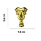 Pezinho Espelho Real em Metal Dourado 1,8x3,6cm Kit com 4 peças - Palácio da Arte