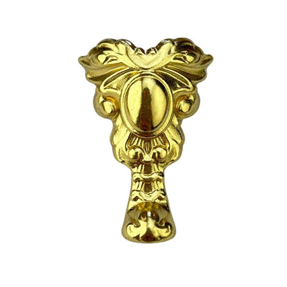 Pezinho Espelho Real em Metal Dourado 1,8x3,6cm Kit com 4 peças - Palácio da Arte