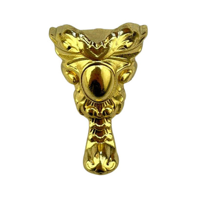 Pezinho Espelho Real em Metal Dourado 1,8x3,6cm Kit com 4 peças - Palácio da Arte