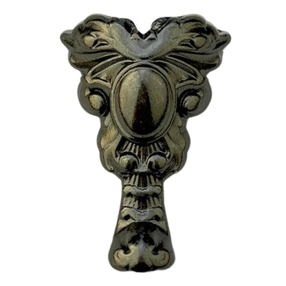 Pezinho Espelho Real em Metal Grafite 1,8x3,6cm Kit com 4 peças - Palácio da Arte