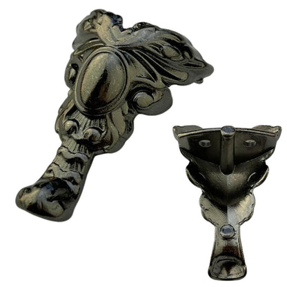 Pezinho Espelho Real em Metal Grafite 1,8x3,6cm Kit com 4 peças - Palácio da Arte