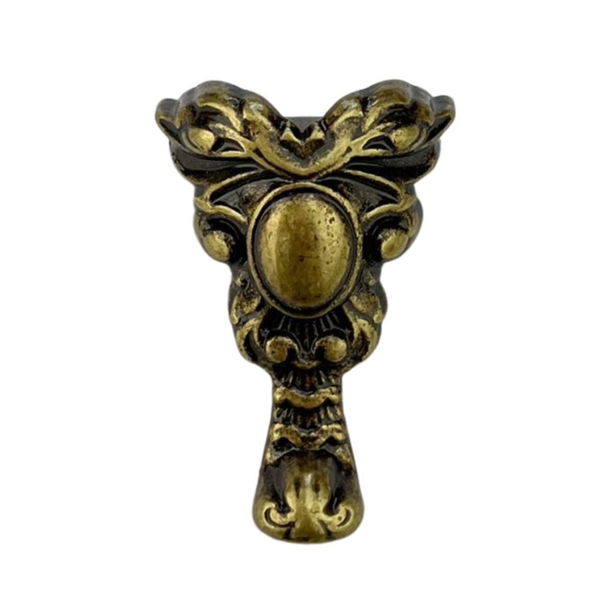 Pezinho Espelho Real em Metal Ouro Velho 1,8x3,6cm Kit com 4 peças - Palácio da Arte