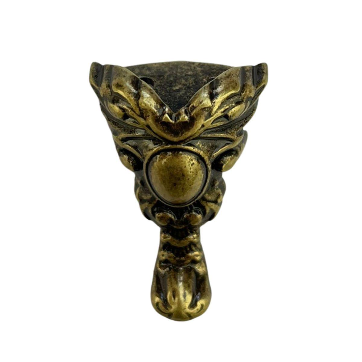 Pezinho Espelho Real em Metal Ouro Velho 1,8x3,6cm Kit com 4 peças - Palácio da Arte