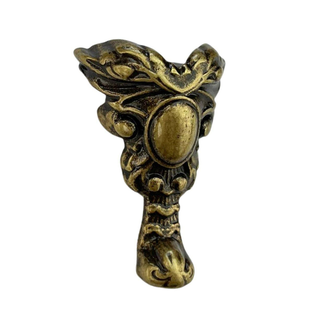 Pezinho Espelho Real em Metal Ouro Velho 1,8x3,6cm Kit com 4 peças - Palácio da Arte