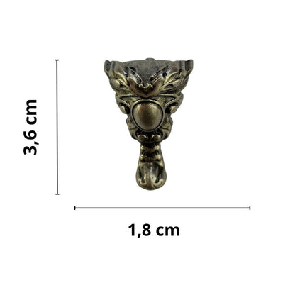 Pezinho Espelho Real em Metal Prata Velho 1,8x3,6cm Kit com 4 peças - Palácio da Arte